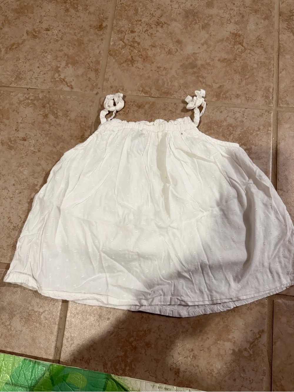 Old Navy White Girls' Knotted Strap Tank Top